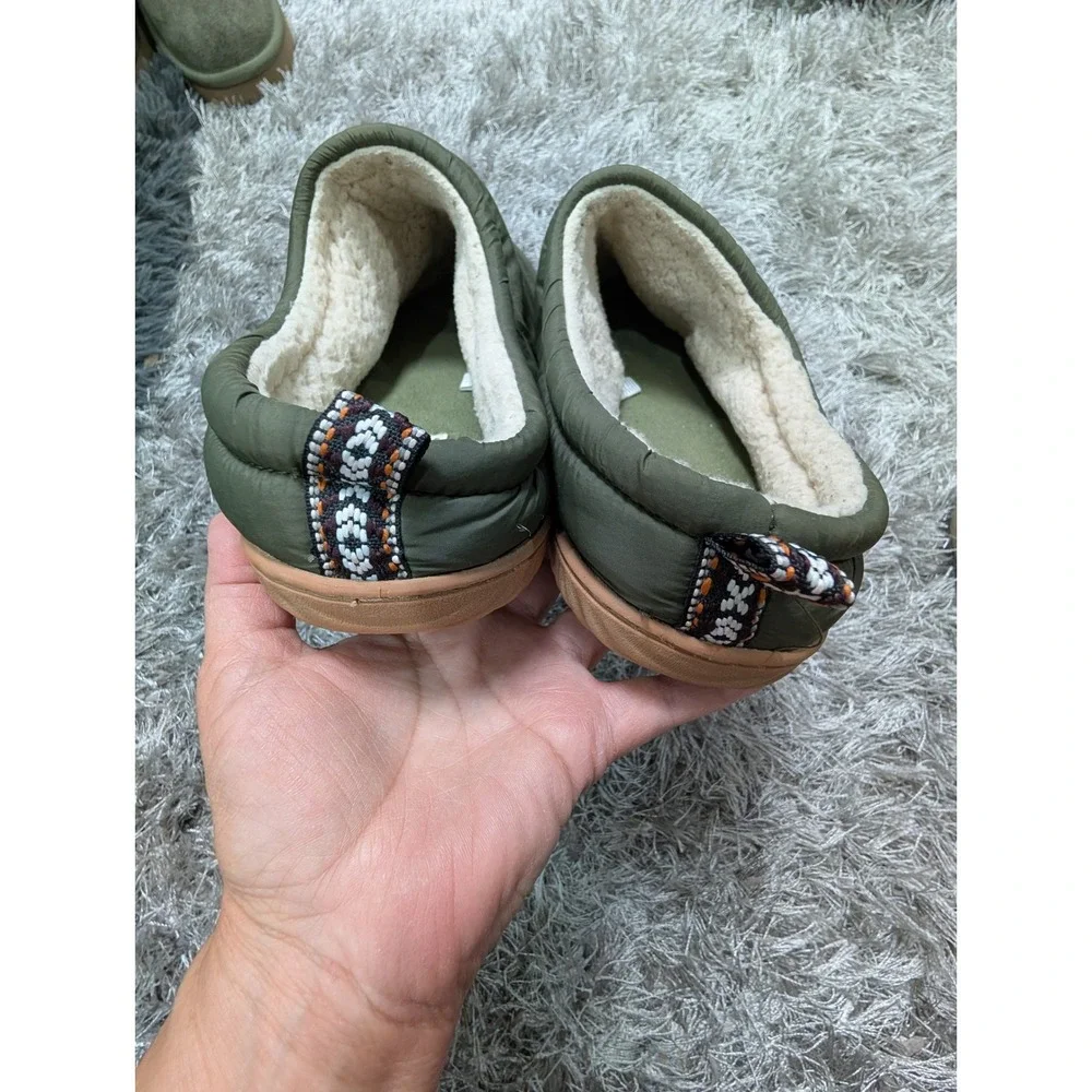 Dearfoams‎ Mens DF Sport Puffy Quilted Clog Slippers Green XL 13-14